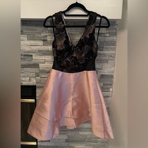 BCX Dress Mid Length Black And Pink Women’s 9